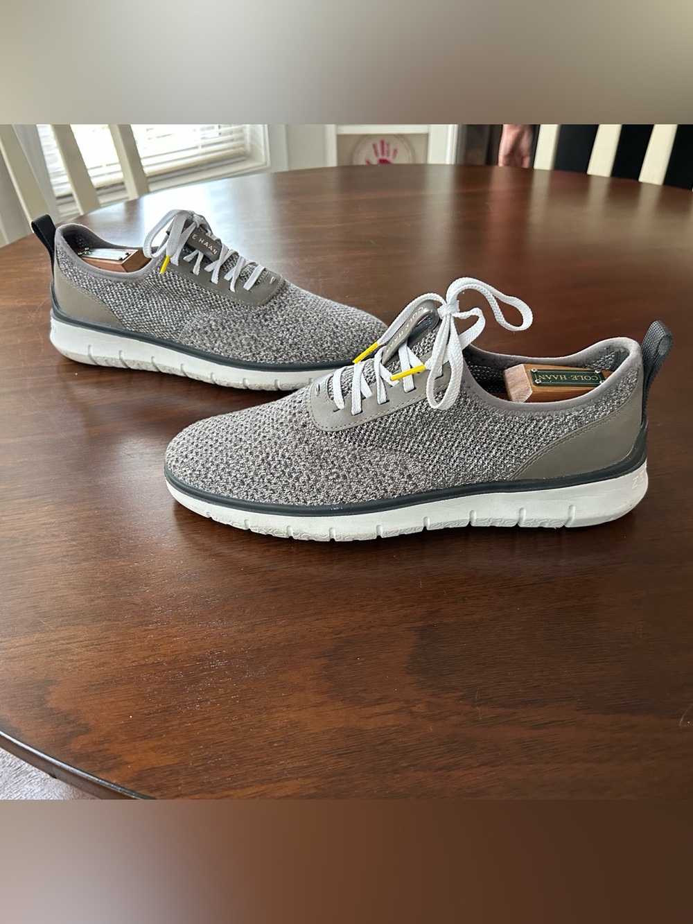 Cole Haan Men’s Gray Knit Sneaker with White Sole